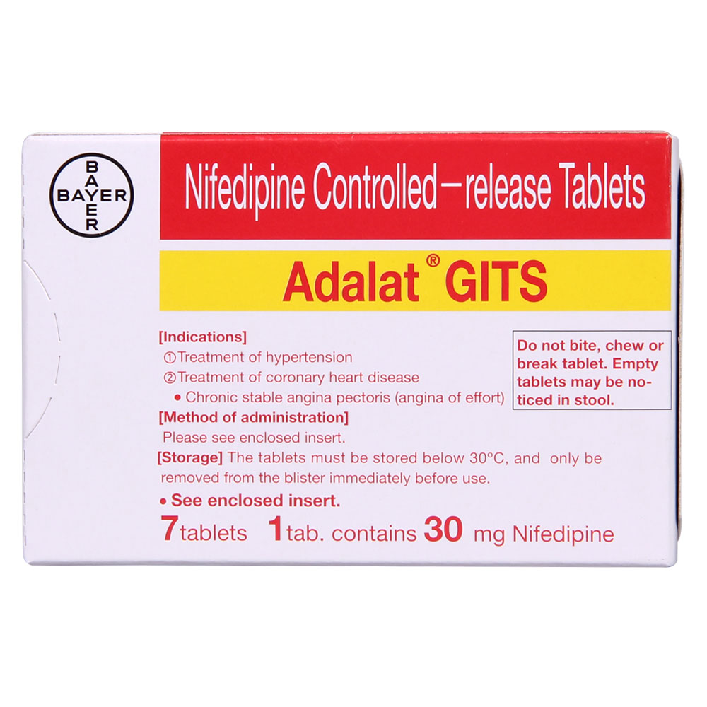 拜新同硝苯地平控释片30mg7片